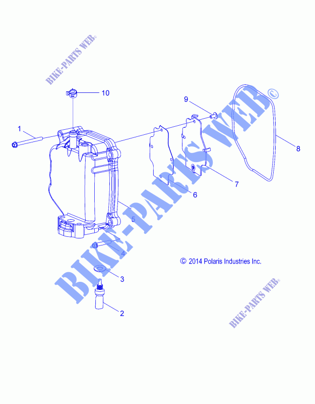 ENGINE, CULATA COVER   Z18YAV17B2/B8/N2/N8 (49RGRCYLINDERHDCVR15RZR170) para Polaris RZR 170 EFI 2018