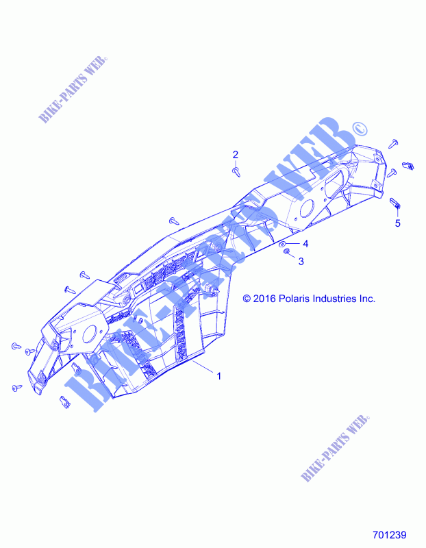 CARROCERÍA POSTERIOR BUMPER   Z17VHA57A2/E57AU (701239) para Polaris RZR 570 2017