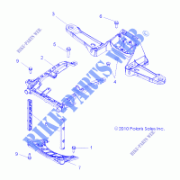 SOPORTE frontal del bastidor   A11DX55AF/AZ (49ATVRACKMTG11SPTRG550) para Polaris SPORTSMAN TOURING EPS 550 2011