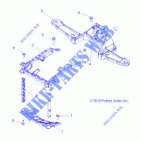 SOPORTE frontal del bastidor   A11DX85FF (49ATVRACKMTG11SPTRG550) para Polaris SPORTSMAN TOURING EPS 850 INTL 2011