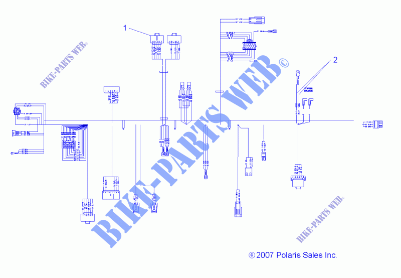 Mazo de cables   A08BG50FA (49ATVHARNESS08SCRAM) para Polaris SCRAMBLER 500 4X4 INTL 2008