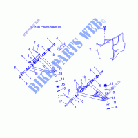 FRENTE brazos transversales y PIES   A06SB20AA/AB (4999202799920279B05) para Polaris SAWTOOTH 2006
