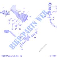 BRAKES, BRAKE PEDAL AND CILINDRO MAESTRO   A20SXZ95AG (C101981) para Polaris SPORTSMAN 1000 XP 48