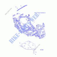CHASSIS, MARCO PRINCIPAL AND SKID PLATE   A19DBA50A5 (101262) para Polaris ACE 500 SOHC 2019