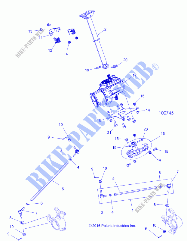 MIEMBRO DE GOBIERNO ASM.   A19SXE85BC/B9/ZBJ (100745) para Polaris SPORTSMAN 850 SP 48 2019