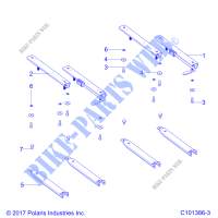 ASIENTO SLIDERS   A18HZA15N4 (C101386 3) para Polaris RGR 150 EFI 2018