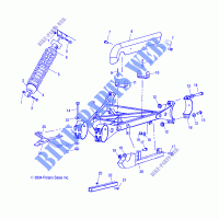 Trasera del brazo oscilante y CHOQUE   A05CL50AA (4995019501C02) para Polaris SPORTSMAN 6X6 2005