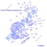 ENGINE, TOMA DE AIRE MANIFOLD   R19RRU99/A/B (C700047) para Polaris RANGER 1000 NORTHSTAR 49/50S FACTORY CHOICE 2019