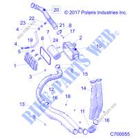 ENGINE, TOMA DE AIRE SYSTEM   R19RRU99/A/B (C700055) para Polaris RANGER 1000 NORTHSTAR 49/50S FACTORY CHOICE 2019