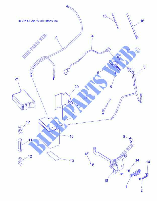 BATERÍA   A15SJE57HI (49ATVBATERÍA15570SP) para Polaris SPORTSMAN 570 TR PRM PS MD 2015