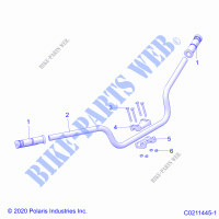 GOBIERNO, HANDLEBAR   A21SHY57AL/BL/Z57AD/BD (C0211445 1) para Polaris SPORTSMAN 570 SP TRAIL PACKAGE 2021