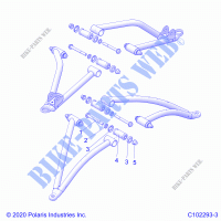 SUSPENSION, A ARM MOUNTING   A21SHY57AL/BL/Z57AD/BD (C102293 3) para Polaris SPORTSMAN 570 SP TRAIL PACKAGE 2021