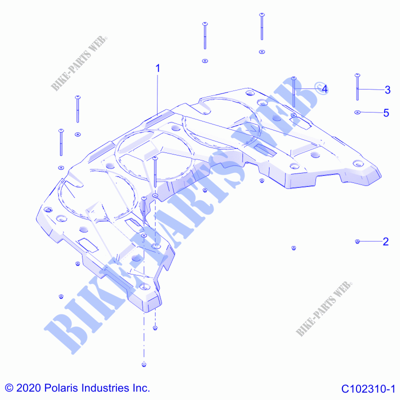 CARROCERÍA POSTERIOR RACK   A21SHY57AL/BL/Z57AD/BD (C102310 1) para Polaris SPORTSMAN 570 SP TRAIL PACKAGE 2021