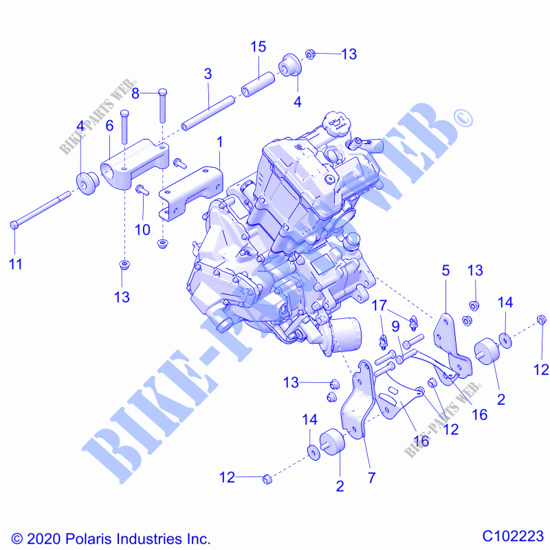 MOTOR, MOUNTING   A21SHD57A9 (C102223) para Polaris SPORTSMAN 570 HUNTER PACKAGE 2021