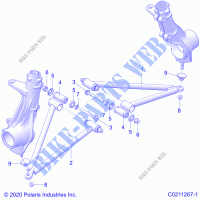 SUSPENSION, A ARM AND PUNTAL MOUNTING   A21SEE57F1/F57C1/F1/S57C1/C2/C5/C9/CK/F1/F2/FK (C0211267 1) para Polaris SPORTSMAN 570 EPS EU / ZUG / TRACTOR 2021