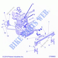 MOTOR, MOUNTING   R21TAU99AP/AG/BP/BG (C700602) para Polaris RANGER 1000 FULL SIZE WINTER 2021