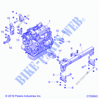 MOTOR, MOUNTING   R21RRED4JA (C700843) para Polaris RANGER 902 DIESEL ISRL TRACTOR 2021