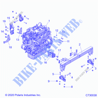 MOTOR, MOUNTING   R21RRED4FA/NA/SCA (C730038) para Polaris RANGER 902 DIESEL EU 2021