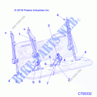 BODY, ASIENTO BELT AND MOUNTING   R21RRE99FP/F9 (C700332) para Polaris RANGER XP 1000 EPS MD 2021