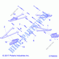 SUSPENSIÃ“N DELANTERA CONTROL ARMS   R21RRE99FP/F9 (C700033) para Polaris RANGER XP 1000 EPS MD 2021