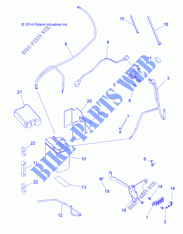 BATERÍA   A15SAA32EH (49ATVBATERÍA15570A) para Polaris HAWKEYE 325 2X4 2015