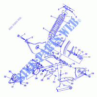 El balanceo del brazo y CHOQUE   A99CA28CA (4949444944b011) para Polaris XPRESS 300 1999