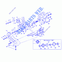 CAJA DE ENGRANAJES/FRENO and cubierta de la cadena MOUNTING Scrambler 400L W97BC38C (4939893989C003) para Polaris SCRAMBER 400L 1997