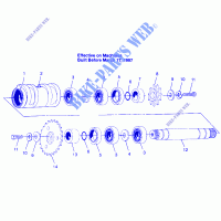 CENTRO DE TENSION Scrambler 400L W97BC38C (4939893989B013) para Polaris SCRAMBER 400L 1997