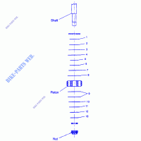 Válvulas de los amortiguadores Scrambler 400L W97BC38C (4939893989C013) para Polaris SCRAMBER 400L 1997