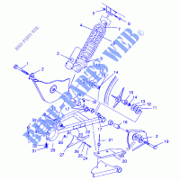 El balanceo del brazo y CHOQUE Scrambler W967840 (4935823582B014) para Polaris SCRAMBLER 1996