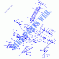 El balanceo del brazo y CHOQUE 2x4 400L W947540 (4926752675B009) para Polaris 400L 2X4 1994