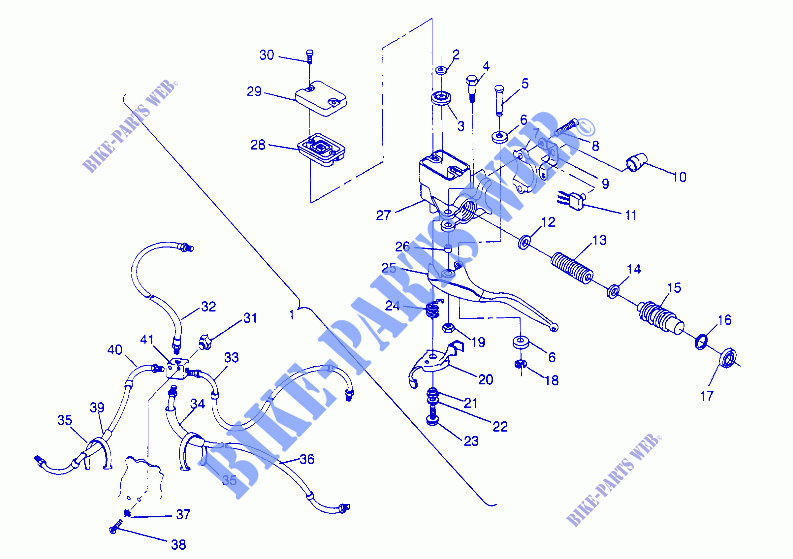 CONTROLES   CILINDRO MAESTRO/FRENO LINE Trail Blazer W947221 (4926832683B007) para Polaris TRAIL BLAZER 1994