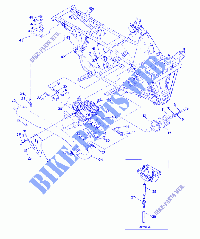 Los soportes de motor y Escape 250 4x4 / W928127 (4922872287A009) para Polaris TRAIL BOSS 4X4 1992