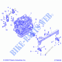 MOTOR, MOUNTING   R22RRED4FA/NA/SCA/SCM (C730038) para Polaris RANGER DIESEL 2022      