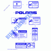 ETIQUETAS soplador de nieve   D142M9JDJ BLWR (49BRUTUSETIQUETAS14BLWR) para Polaris BRUTUS 2014