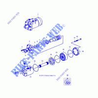 MOTOR soplador de nieve giratoria del conducto   D142M9JDJ BLWR (49BRUTUSMOTORHYD2594) para Polaris BRUTUS 2014