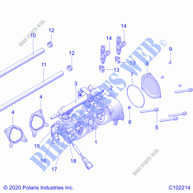 MOTOR, THROTTLE BODY   A23SVA85A3 (C102214) para Polaris SCRAMBLER 850 2023