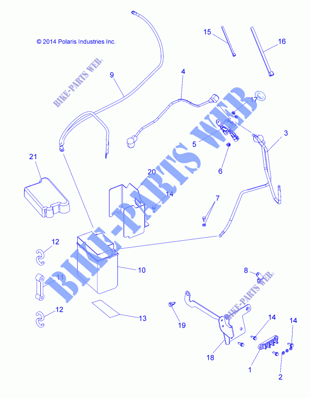 BATERÍA   A15SHE57HS (49ATVBATERÍA15570SP) para Polaris SPORTSMAN 570 SP MD 2015
