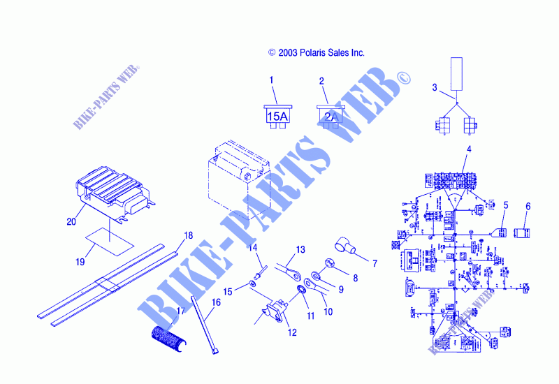 ELECTRICA   W045303CA/IA (4990539053B08) para Polaris MSX 2004