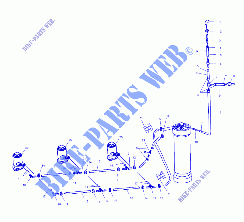 SISTEMA DE COMBUSTIBLE   W015198D (4964846484A010) para Polaris VIRAGE  2001