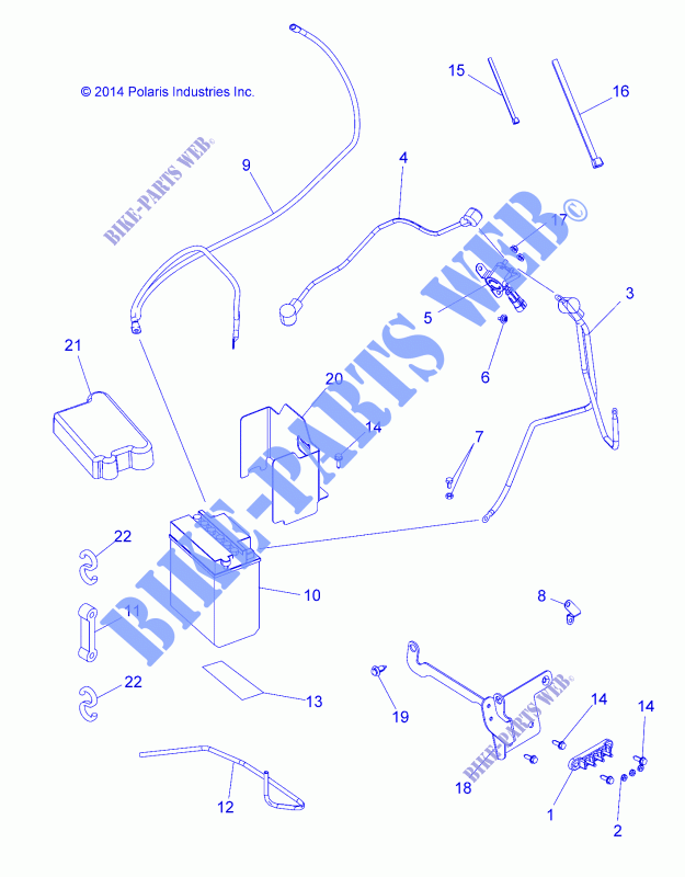 BATERÍA   A15SDA57HH/HA (49ATVBATERÍA15570A) para Polaris SPORTSMAN 570 TOURING EFI MD 2015