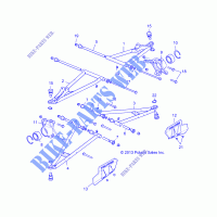 SUSPENSIÓN DELANTERA CONTROL ARMS   R15RUA87/E87/YAA/ZAC ALL OPCIONES (49RGRSUSPFRT14CREW) para Polaris RANGER CREW 900 ALL OPTIONS 2015