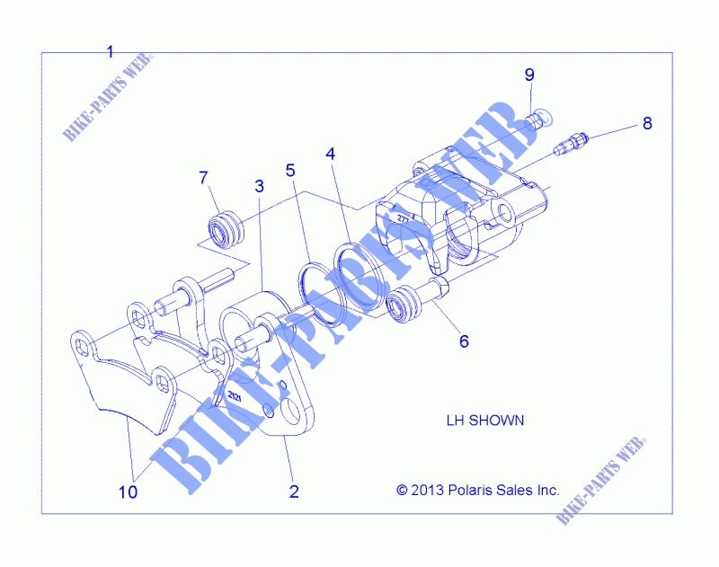 Barke PINZA, FRONT   R15RMA32FA (49RGRCALIPER14570) para Polaris RANGER ETX EU 2015