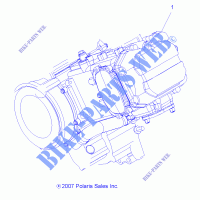 BLOQUE CORTO   A14MB46TH (49ATVMOTOR08SP500) para Polaris HAWKEYE 400 HO 2X4 HD 2014