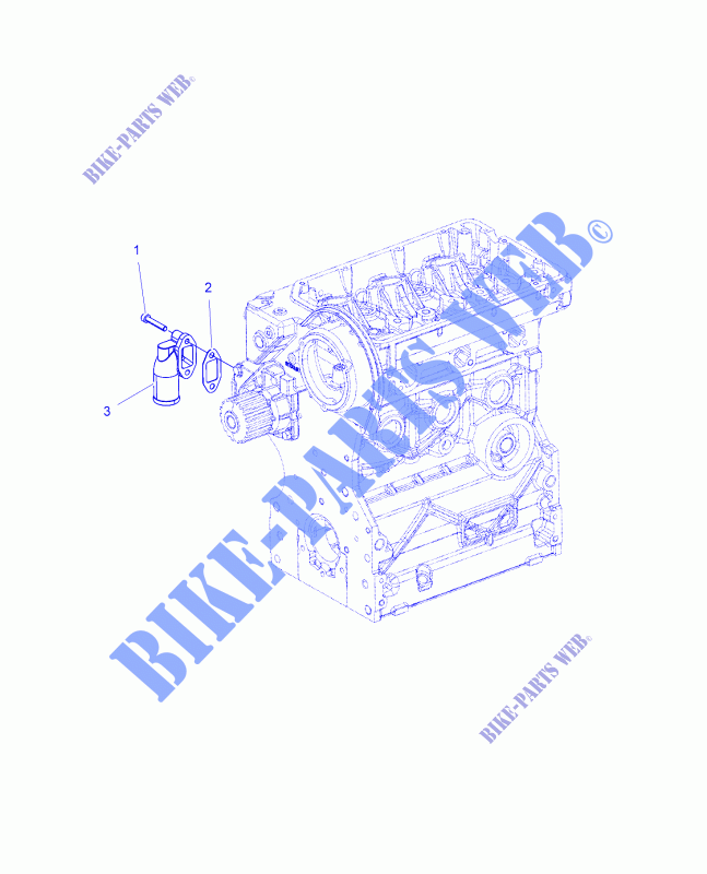 MOTOR, ENTRADA DE AGUA FLANGE   R151DPD1AA/2D (49BRUTUSWATERINLET15DSL) para Polaris RANGER HST 2015