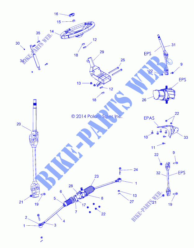 GOBIERNO   R15RTA/E87 ALL OPCIONES (49RGRGOBIERNO15900XP) para Polaris RANGER XP 900 ALL OPTIONS 2015