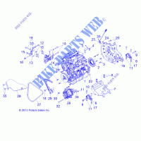 MOTOR, MOUNTING   R141D9JDA/2D9JDA (49BRUTUSMOTORMTG13) para Polaris RANGER 900 DIESEL HST / DELUXE 2014