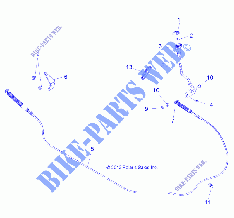 TREN, SELECTOR DEL TREN   R14RH57FX (49RGRGEARSELECT14570) para Polaris RANGER 570 INTL 2014