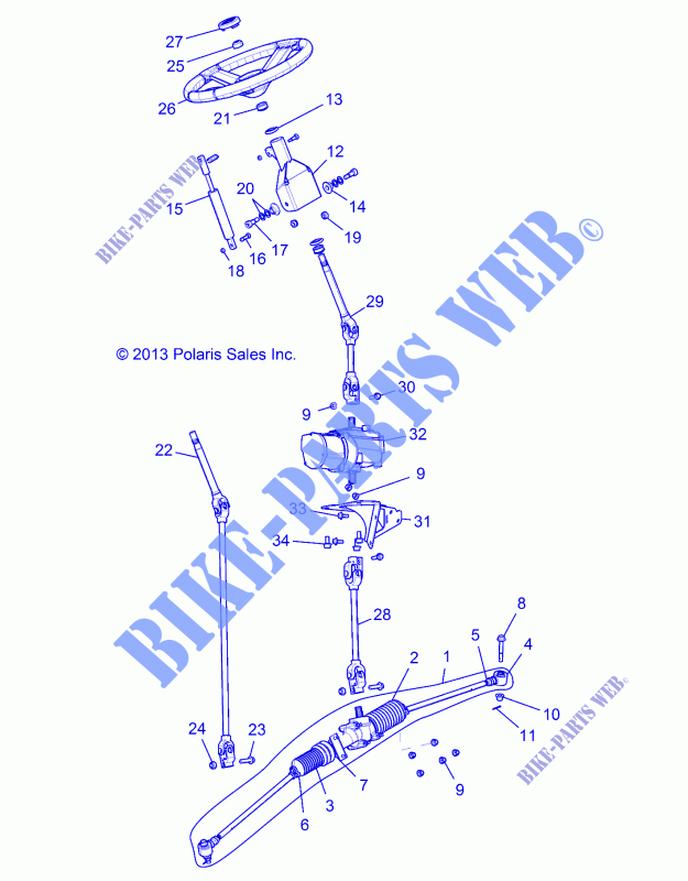 GOBIERNO   R14WH88A/9EA ALL OPCIONES (49RGRGOBIERNO14CREW) para Polaris RANGER CREW 900 ALL OPTIONS 2014