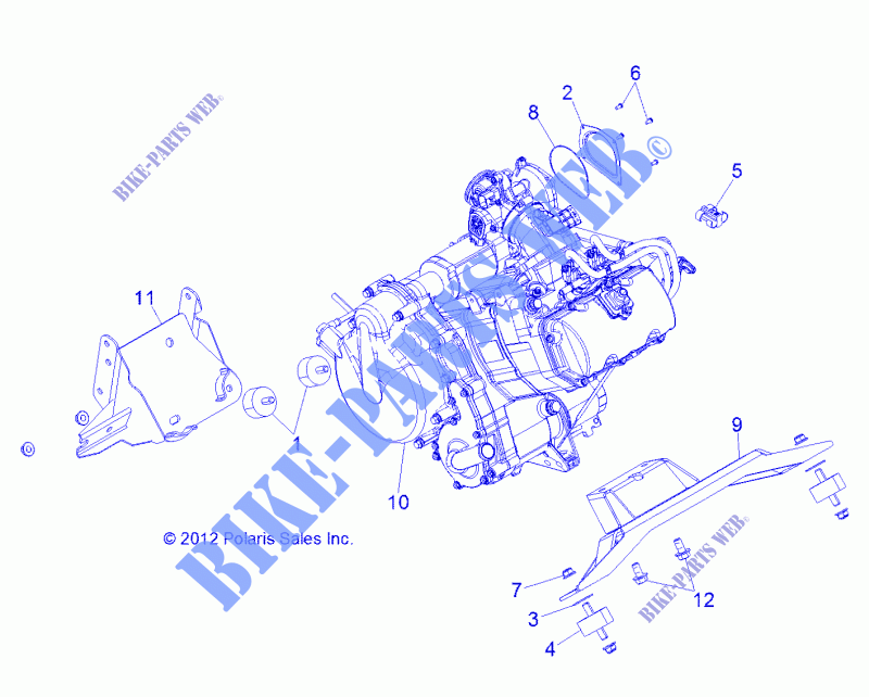 MOTOR, MOUNTING   R13RH76AG/AH/AN (49RGRMOTORMTG13800MID) para Polaris RANGER 800 EFI MIDSIZE 2013